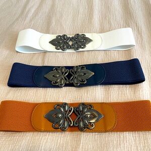 Three elastic belts